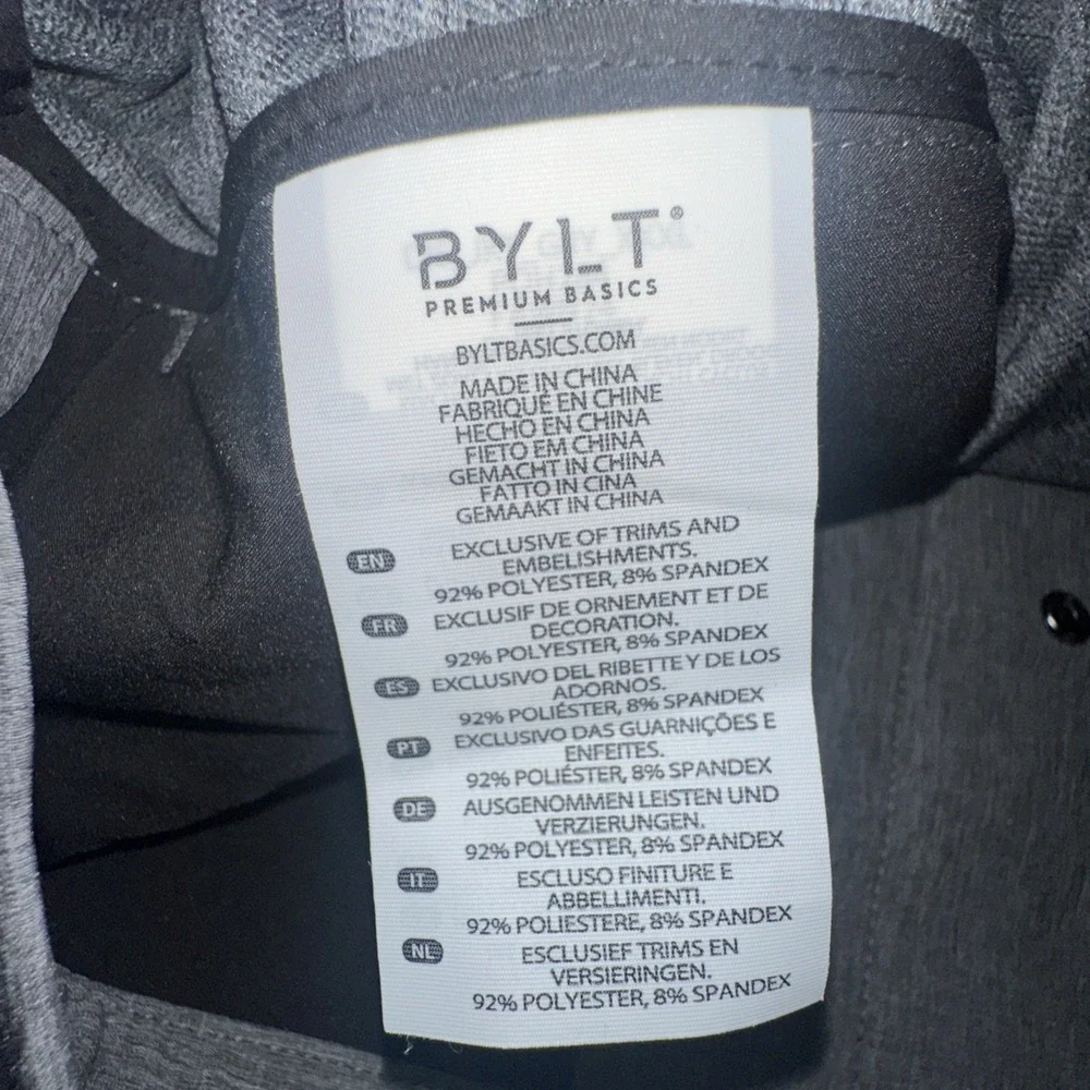 BYLT District Jacket Men's 3XL Heather Grey Snap Button Stretch